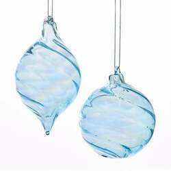 Item 103247 thumbnail Ice Blue Finial/Ball Ornament