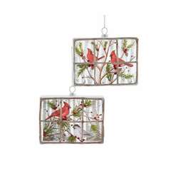 Item 103299 thumbnail Window Pane With Cardinal Ornament