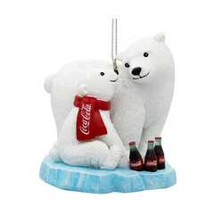 Item 103320 thumbnail Coke Polar Bear And Cub On Ice Ornament
