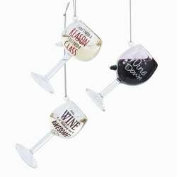 Item 103420 thumbnail Wine Glass With Words Ornament