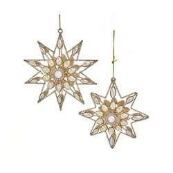 Item 103429 thumbnail Platinum Snowflake With Pearls Ornaments