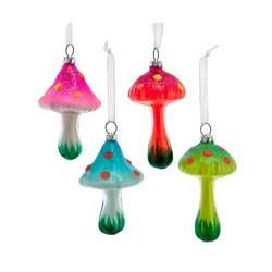 Item 103433 thumbnail Glass Glow In The Dark Mushroom Ornament