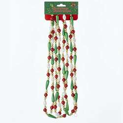 Item 103468 thumbnail Gold, Red, Green and White Round Bead With Water Drop Beaded Garland