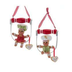 Item 103555 thumbnail Gingerbread Boy/Girl On Dough Cutter Ornament