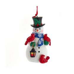 Item 103570 thumbnail Snowman With Cardinals And Lantern Ornament