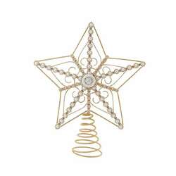 Item 103640 thumbnail Gold Glitter 5 Point Star Treetopper