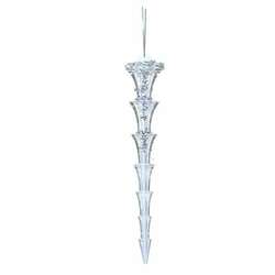 Item 103670 thumbnail Clear Icicle With Glitter Ornament