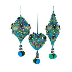 Item 103674 thumbnail Peacock Heart/Onion/Finial Ornament