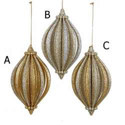 Item 103753 thumbnail Glittered Gold Finial Ornament