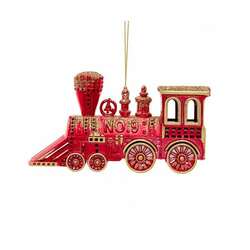 Item 104093 thumbnail Red/Gold Train Ornament