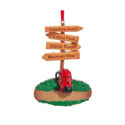Item 104156 Hiking Sign Ornament