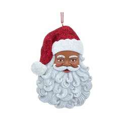 Item 104211 thumbnail African American Santa Head Ornament