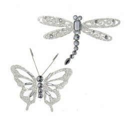 Item 104251 thumbnail Silver Butterfly/Dragonfly Clip-On Ornament