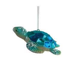 Item 104346 thumbnail Glass Blue Green Sea Turtle Ornament