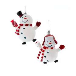 Item 104488 thumbnail Snowman With Red And White Scarf Ornament