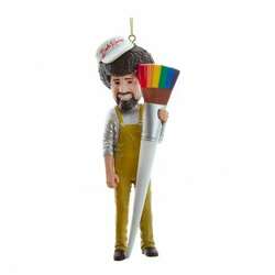 Item 104508 thumbnail Bob Ross With Paint Brush Ornament