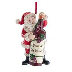 Item 104597 thumbnail Believe In Wine Santa Ornament