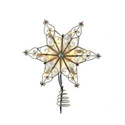 Item 104738 thumbnail Lighted Star With Twisted Scroll Accents Treetopper