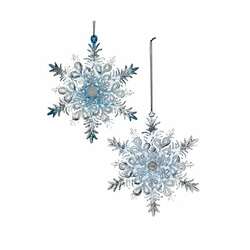 Item 105084 thumbnail Blue/Clear Snowflake Ornament
