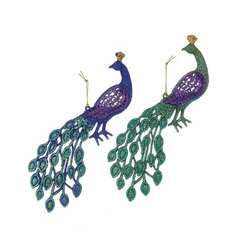 Item 105240 thumbnail Dark Blue/Aqua Peacock Ornament