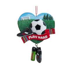 Item 105276 thumbnail Heart Shaped Soccer Ornament