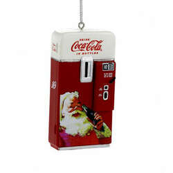 Item 105563 thumbnail Vintage Coke Vending Machine With Santa Ornament