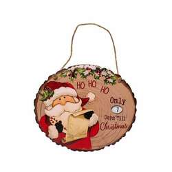 Item 106112 Santa Advent Calendar Plaque
