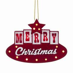 Item 106150 Battery Operated Merry Christmas Ornament