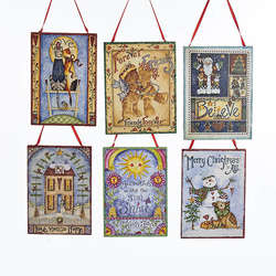 Item 106190 Traditional Christmas Plaque Ornament