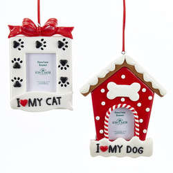 Thumbnail I Heart My Cat/Dog Photo Frame Ornament