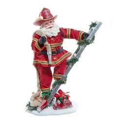 Item 106399 thumbnail Fireman Santa On Ladder