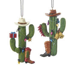 Item 106559 thumbnail Western Cactus With Boot/Hat Ornament
