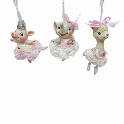 Item 106929 Ballerina Animal Ornament