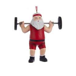 Item 106946 thumbnail Weightlifter Santa Ornament