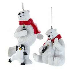 Item 107032 thumbnail Coke Bear With Penguin/Bear Cub Ornament