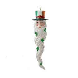 Item 107136 thumbnail Irish Long Beard Santa Head Ornament