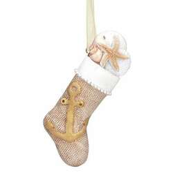 Item 108014 thumbnail Burlap Stocking Anchor Ornament