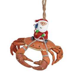 Item 108123 thumbnail Santa Riding Crab Ornament