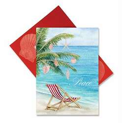 Item 108124 Palm Shell Tree Christmas Cards