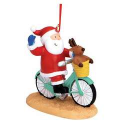 Item 108131 Santa Riding Bicycle Ornament