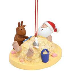 Item 108279 thumbnail Santa Buried In Sand With Friend Ornament - Myrle Beach