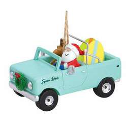 Item 108417 thumbnail Santa And Friend In Scout With Surfboards Ornament