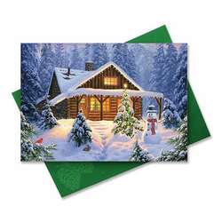 Item 108774 Snowman And Cabin Christmas Cards