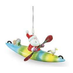 Item 108985 thumbnail Santa On Kayak Ornament