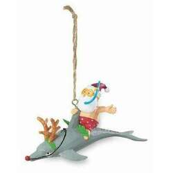 Item 109023 thumbnail Myrtle Beach Santa Riding Dolphin Ornament