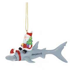 Item 109348 Santa/Hammerhead Shark Ornament - Virginia Beach