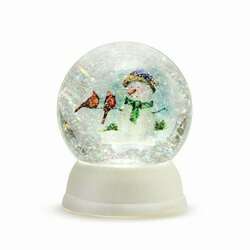 Item 112125 thumbnail Lit Snowman And Cardinals Snow Globe
