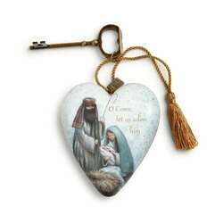 Item 112145 O Come Let Us Adore Him Art Heart