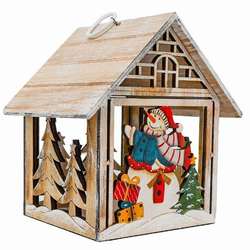 Item 128432 Snowman Lantern With Light