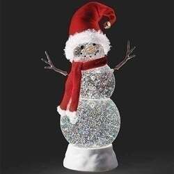 Item 134076 thumbnail Lighted Swirl Snowman With Santa Hat